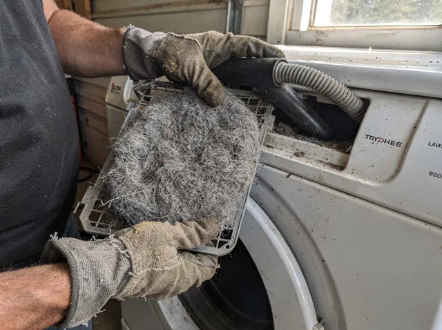 Cleaning Dryer Lint Trap in Fairfield, CT